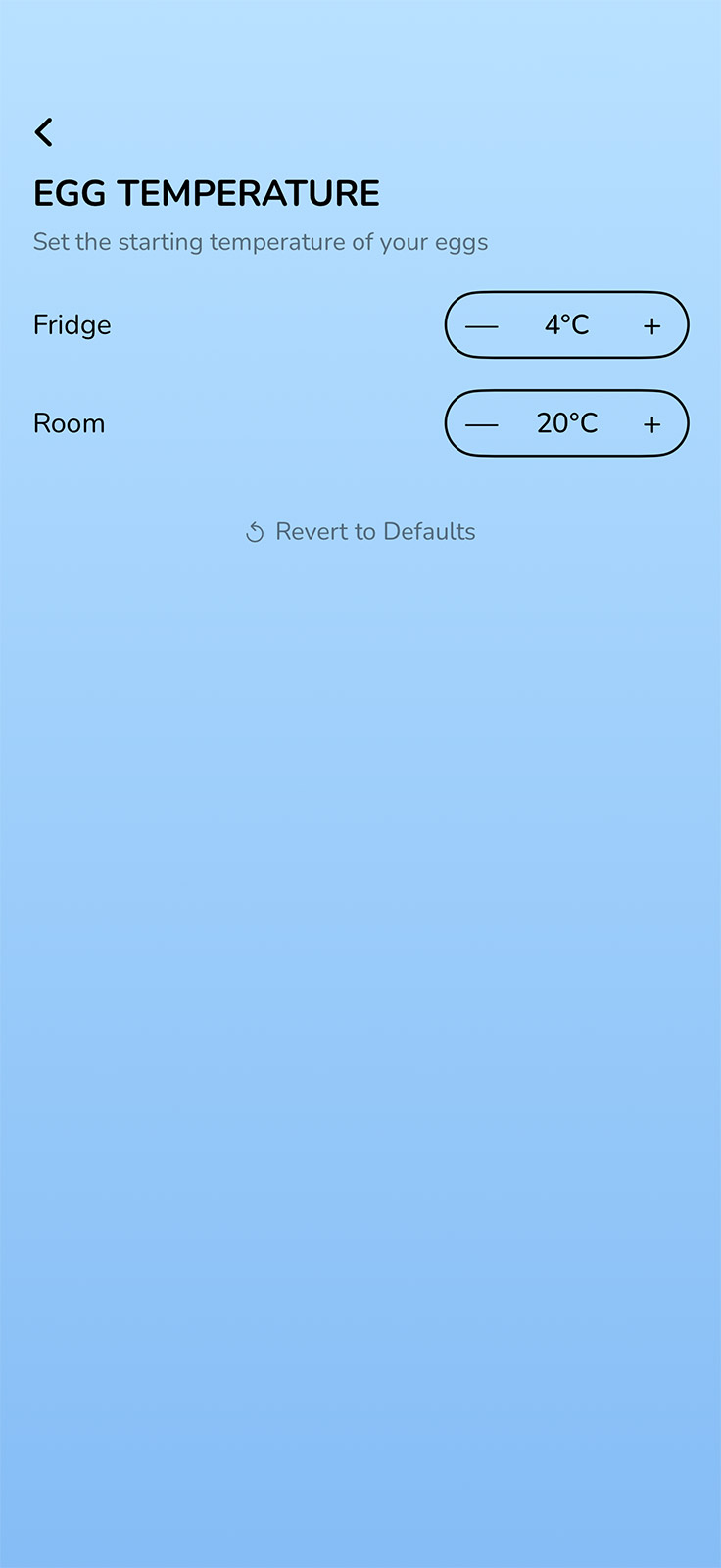 Egg temperature screen